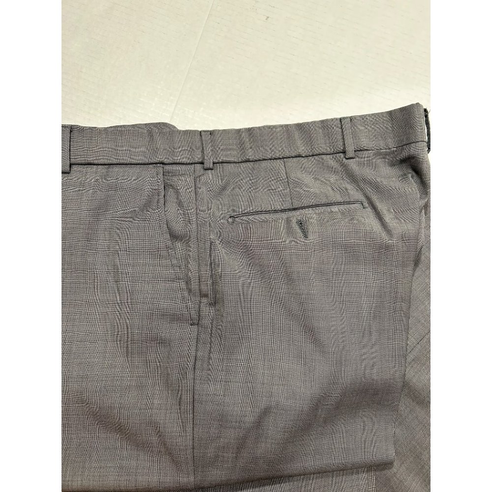Ballin Light Gray Super 110's Wool Comfort EZE Flat Front Straight Leg Pant Size - Picture 2 of 11